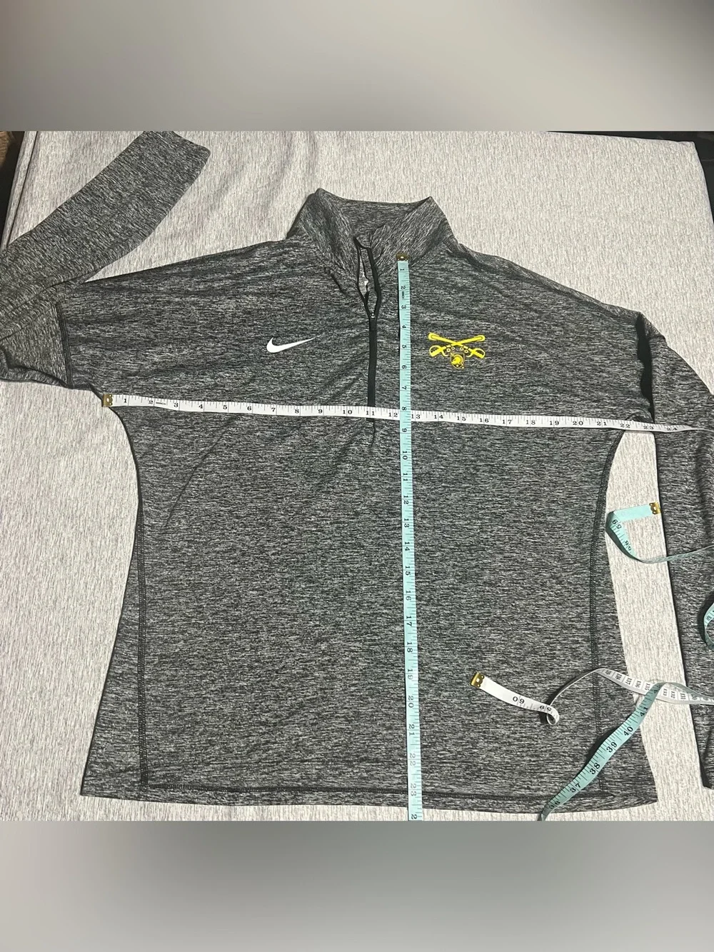 Nike Women’s Army Black Knights Dri-FIT Element Heather Gray Half Zip